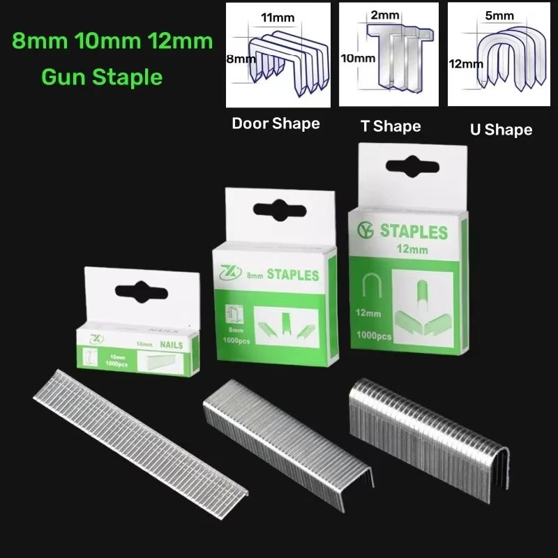 Nail Gun Brad - Grapas en forma de U/T/puerta, clavos