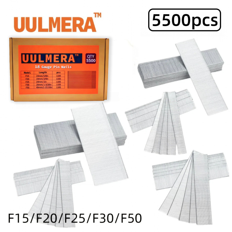 Nail Gun Brad - UULMERA 5500 Uds. Clavos Brad F15