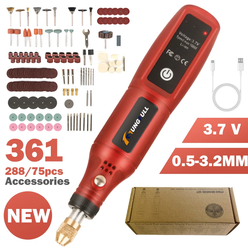 Power Tools Hardware - Grabador Inalámbrico Recargable por USB, Herramienta