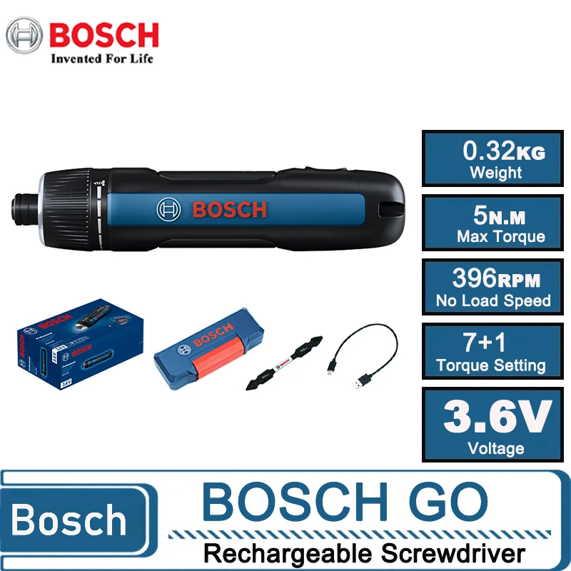 Power Tools For Home - Destornillador Eléctrico Inalámbrico Bosch GO 3,