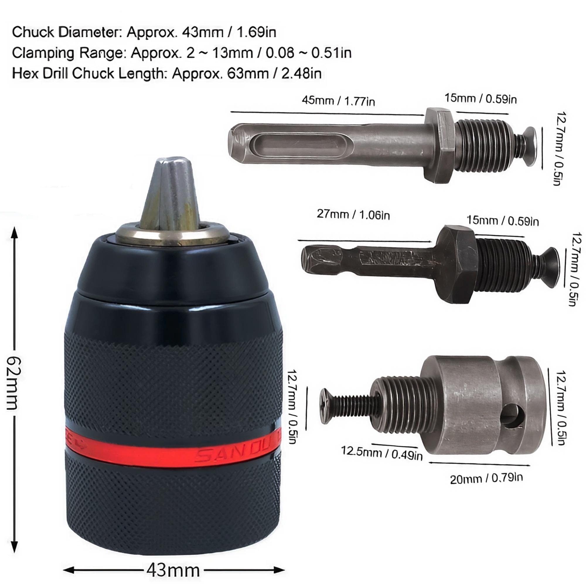 Portabrocas sin llave, adaptad - Power Tools Tool Box reseña y precio