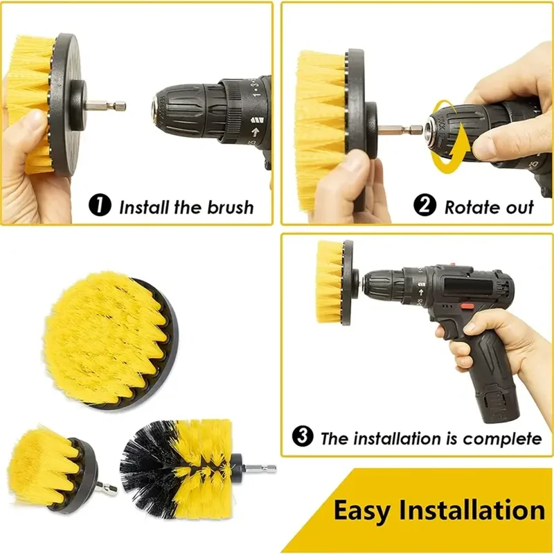 Juego de 3 cepillos de limpiez - Power Tools Tool Box reseña y precio