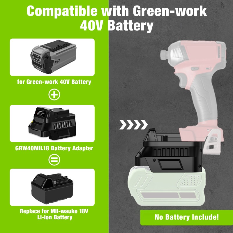 Adaptador de batería GRW40MIL1 - Power Tools Use reseña y precio